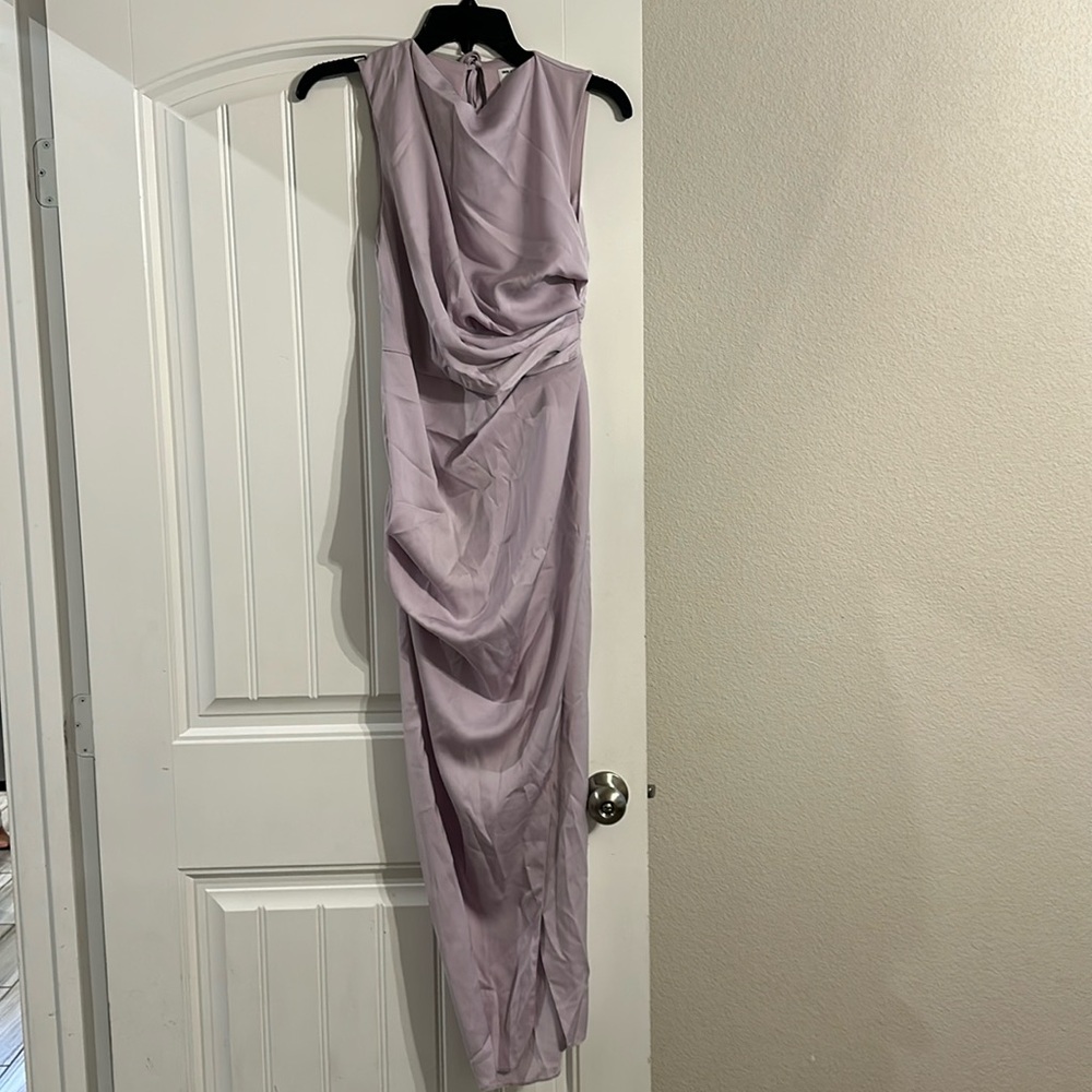 ASOS satin drape dress